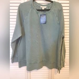 New Cold Water Creek Colorwash Tunic Sweatshirt